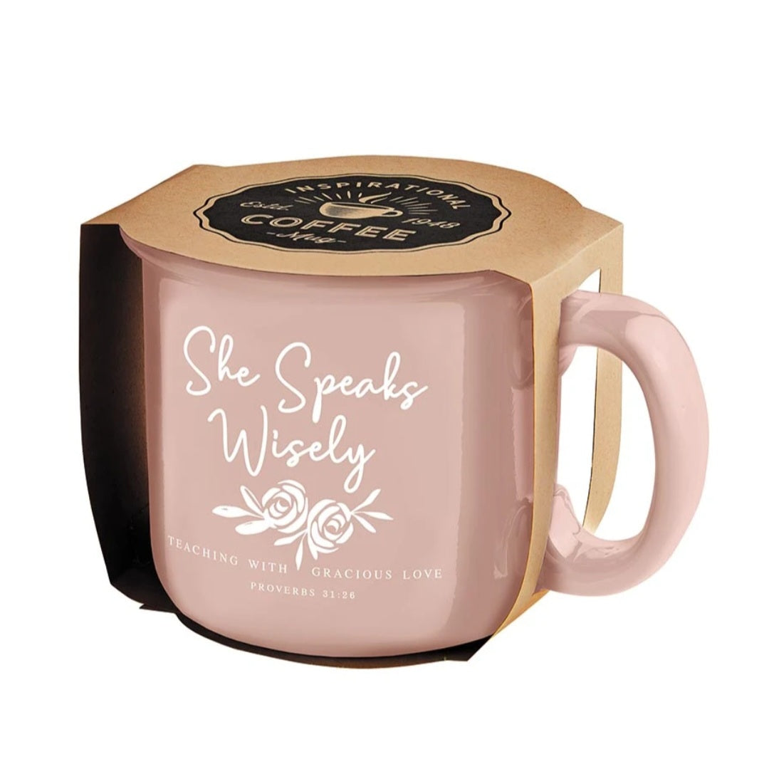 She Speaks Wisely Stoneware Coffee Mug