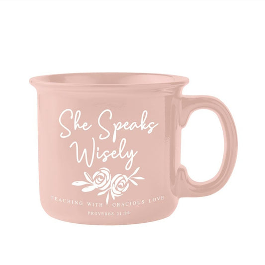 She Speaks Wisely Stoneware Coffee Mug