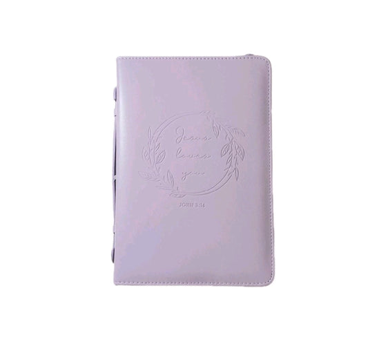 Jesus Loves You Bible Cover Violet XL