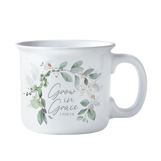 Grow in Grace Stoneware Coffee Mug